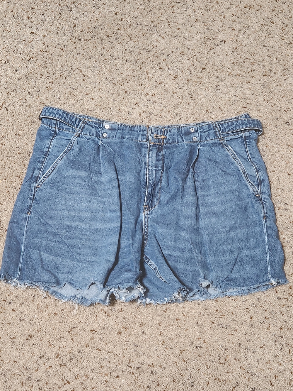 Pilcro by Anthropologie "The Kit" High Rise Utility Cutoff Shorts Size 16W - EUC